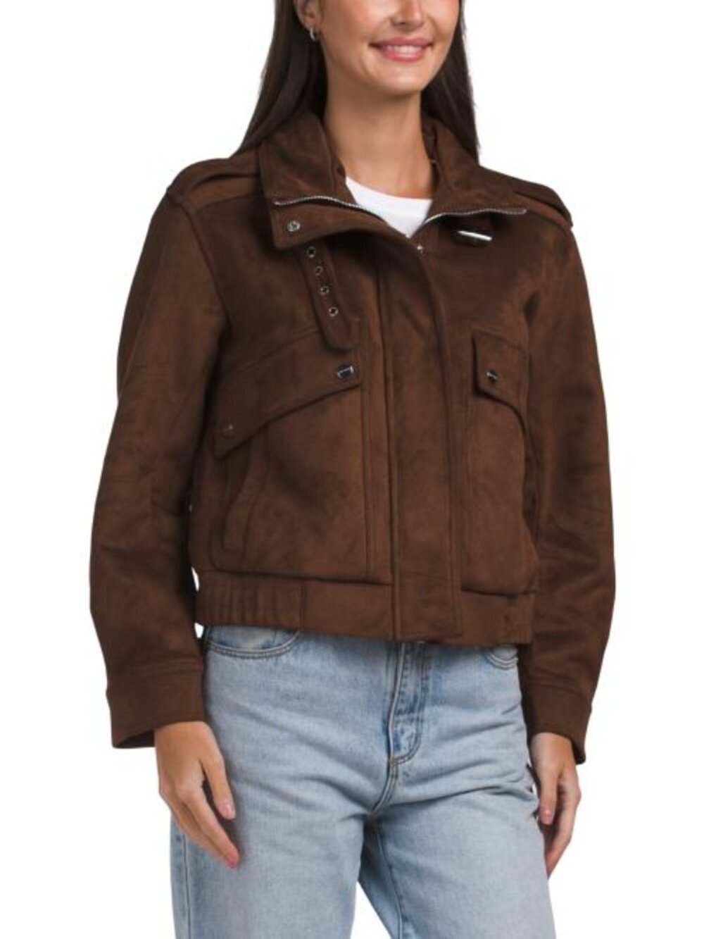 SANCTUARY Faux Suede Bomber
